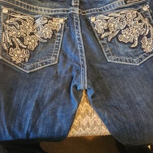 Size 30 Womens Miss Me Blue Capri Jeans With Embroidery